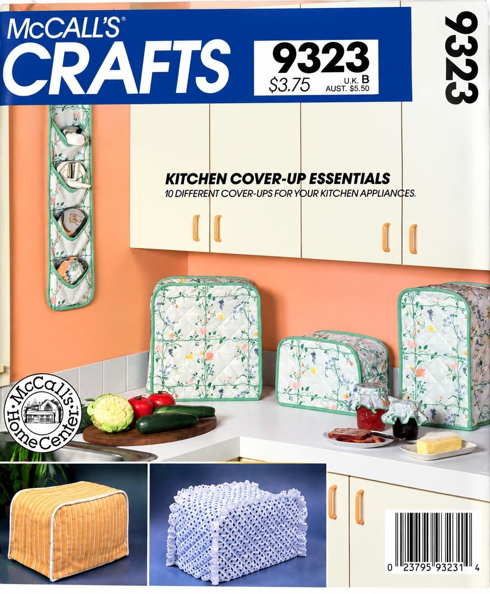 Vintage McCall's Pattern 9323 Home RV Camper Kitchen Appliance Cover-Ups UC